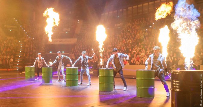 Breakdance, Fässer, Feuer